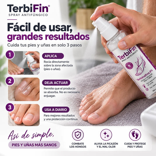 2x1 Spray Anti-Hongos y Picazón 100 ml - Tratamiento avanzado Pies y uñas