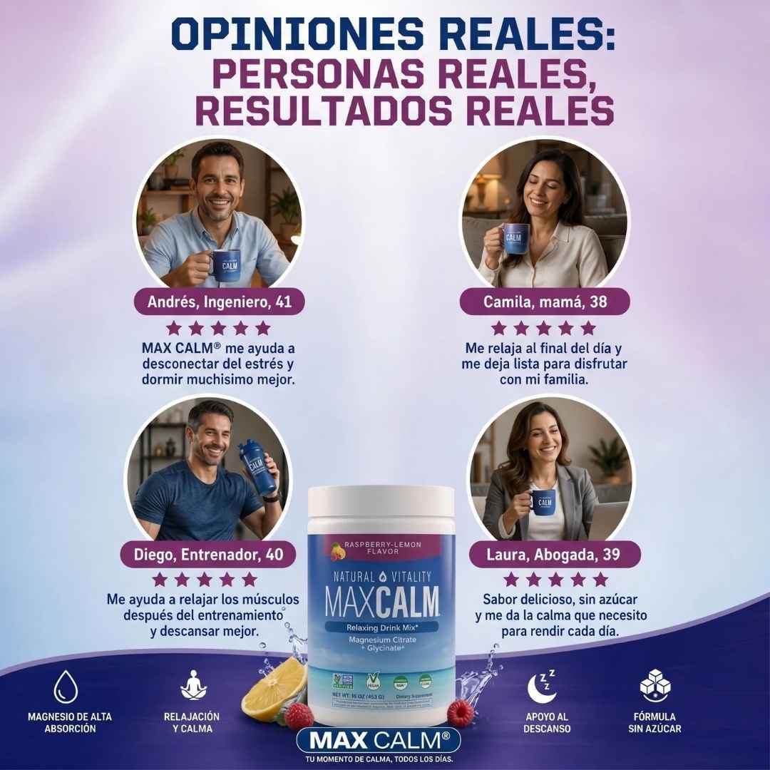 MaxCalm® - Elimina el Estrés y Ojeras, Desinflama tu Cuerpo original