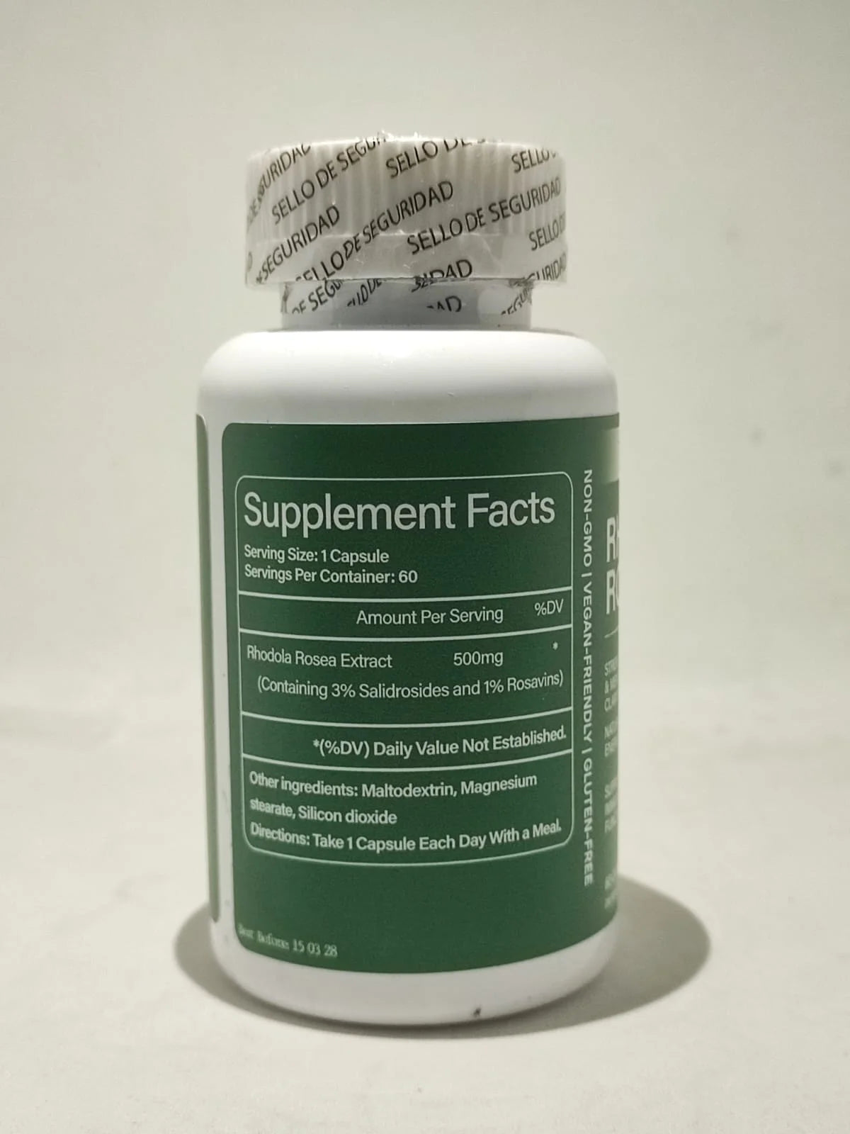 FloraViva Rhodiola 60 Cápsulas – Energía, Enfoque y Bienestar Diario