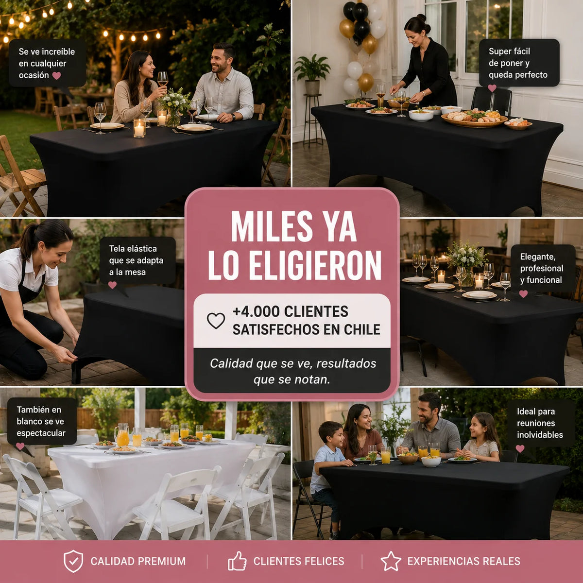 Funda De mesa 70x180  – Ajuste firme, protección impermeable y acabado elegante