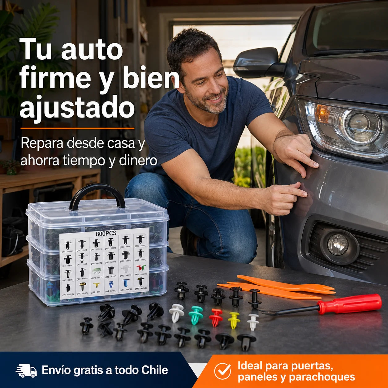 Set 800 Clips Automotrices de Retención – Herramientas de regalo - Repara Tu Auto Fácilmente