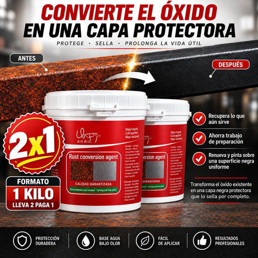 2X1 Convertidor Óxido - Transforma el óxido existente en una capa negra protectora