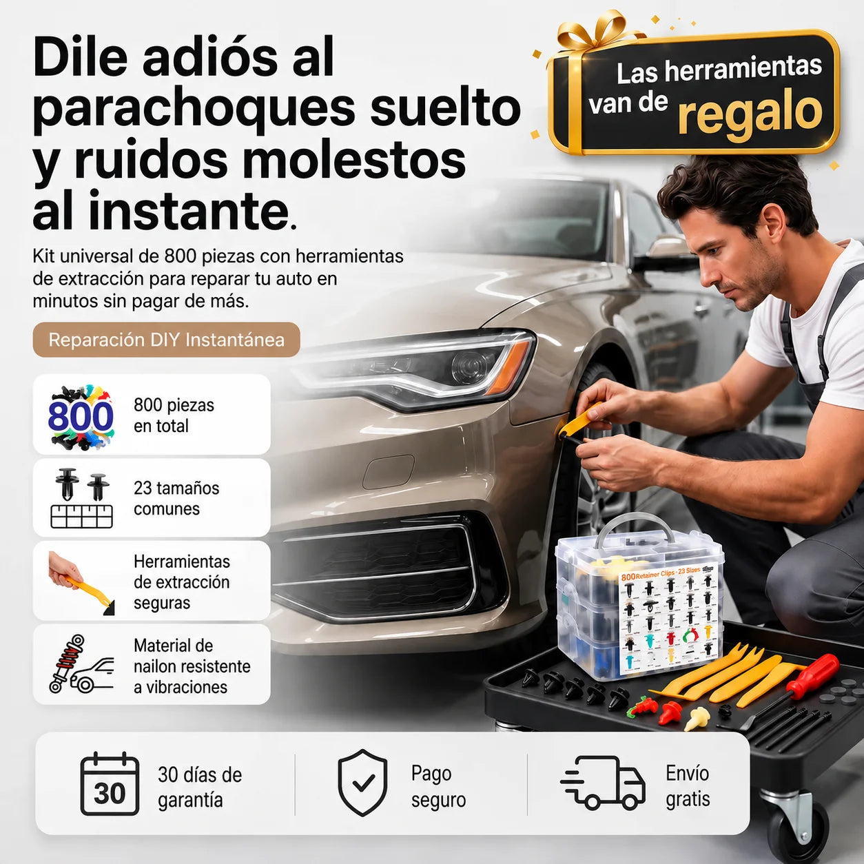Kit FixAuto 800 – Repara Parachoques y Molduras en Minutos