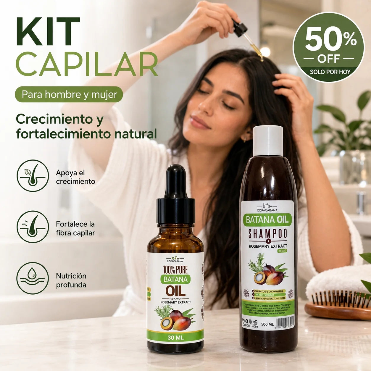 Pack Aceite+ Shampoo Batana Crecimiento