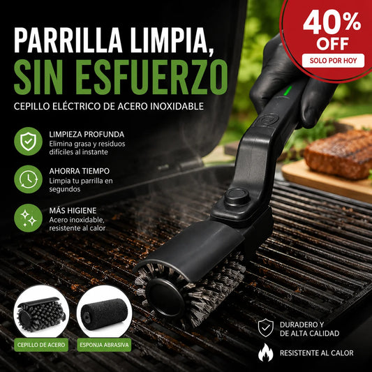 Cepillo limpia parrillas eléctrico
