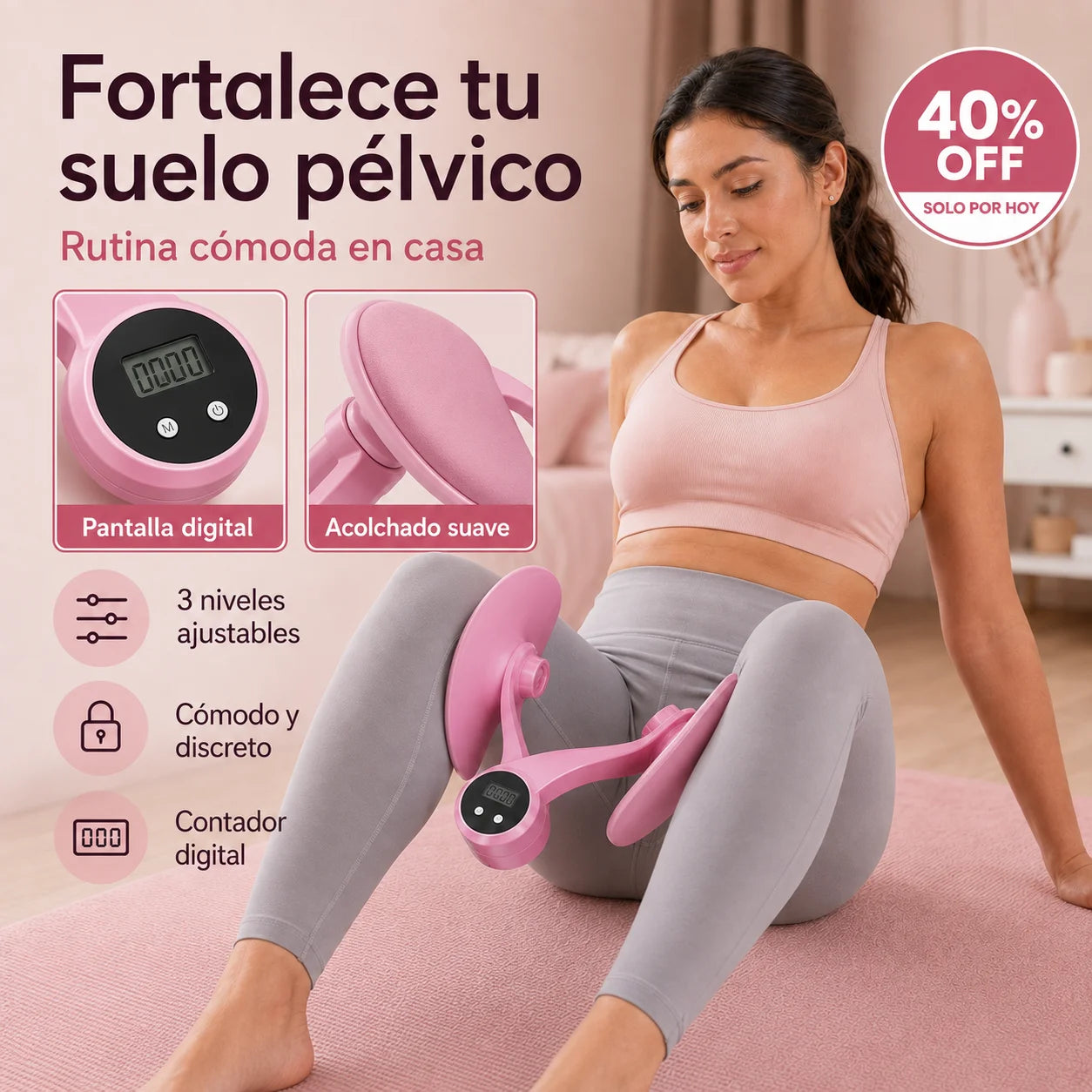 KegelFit Pro 3 Niveles – Fortalece, Tonifica y Mejora el Control Muscular