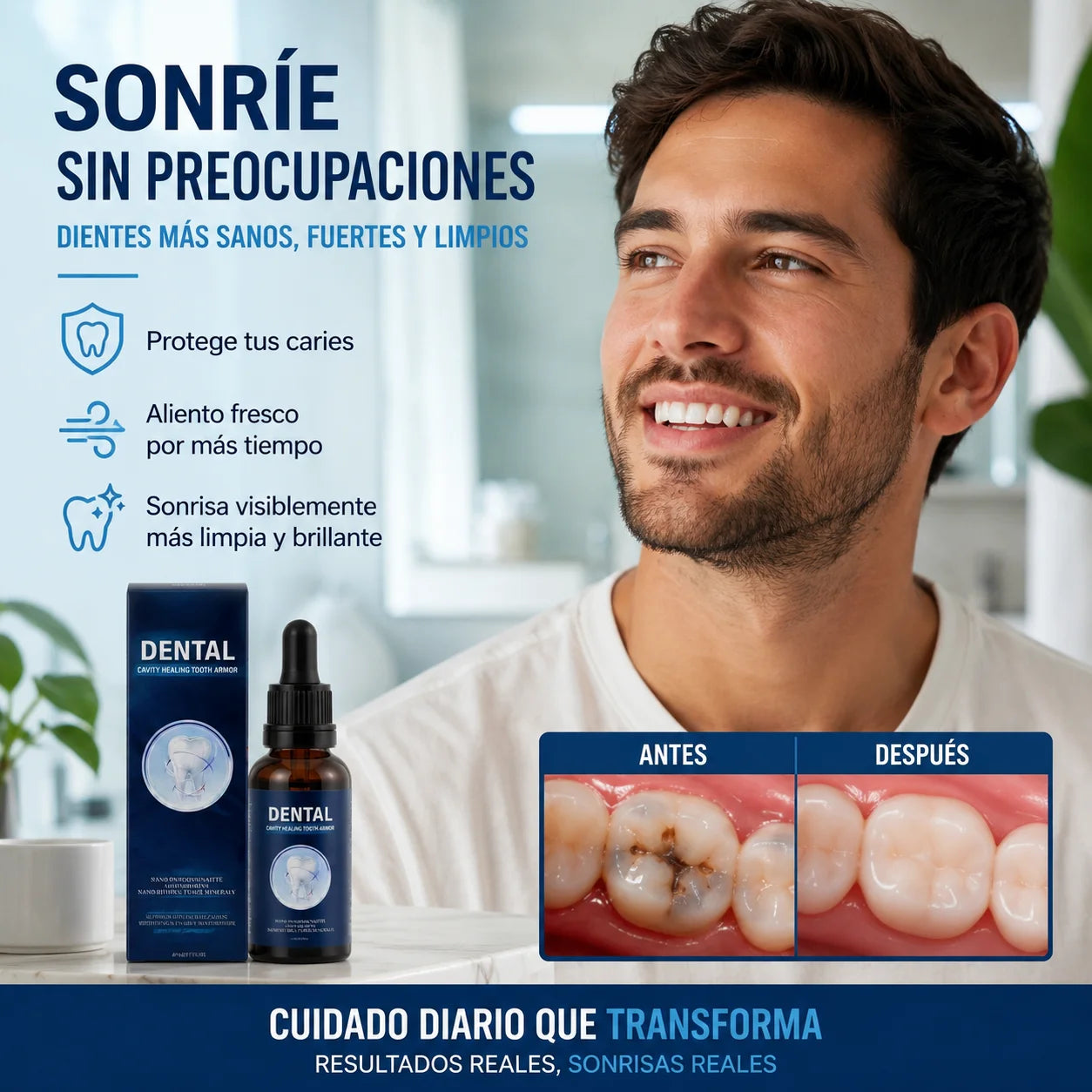 Nano Shield Dental  - Escudo dental definitivo, sonrisa más limpia, fresca y cuidada.