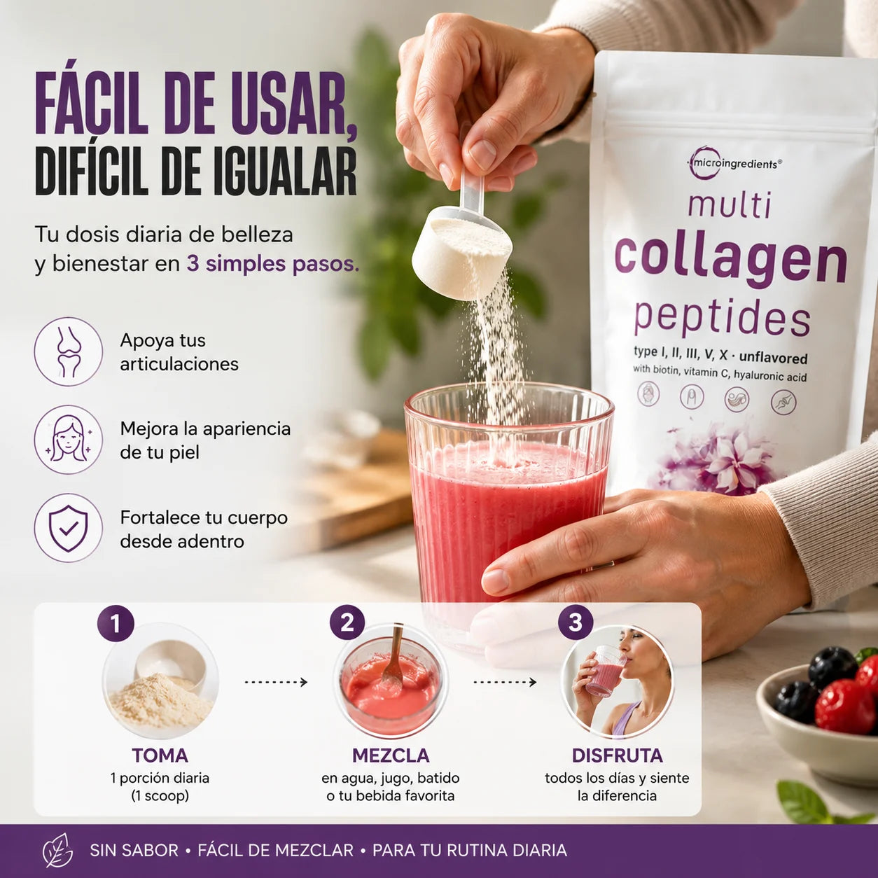 MULTI COLLAGEN PEPTIDES - BELLEZA Y APOYO ARTICULAR EN UNA RUTINA