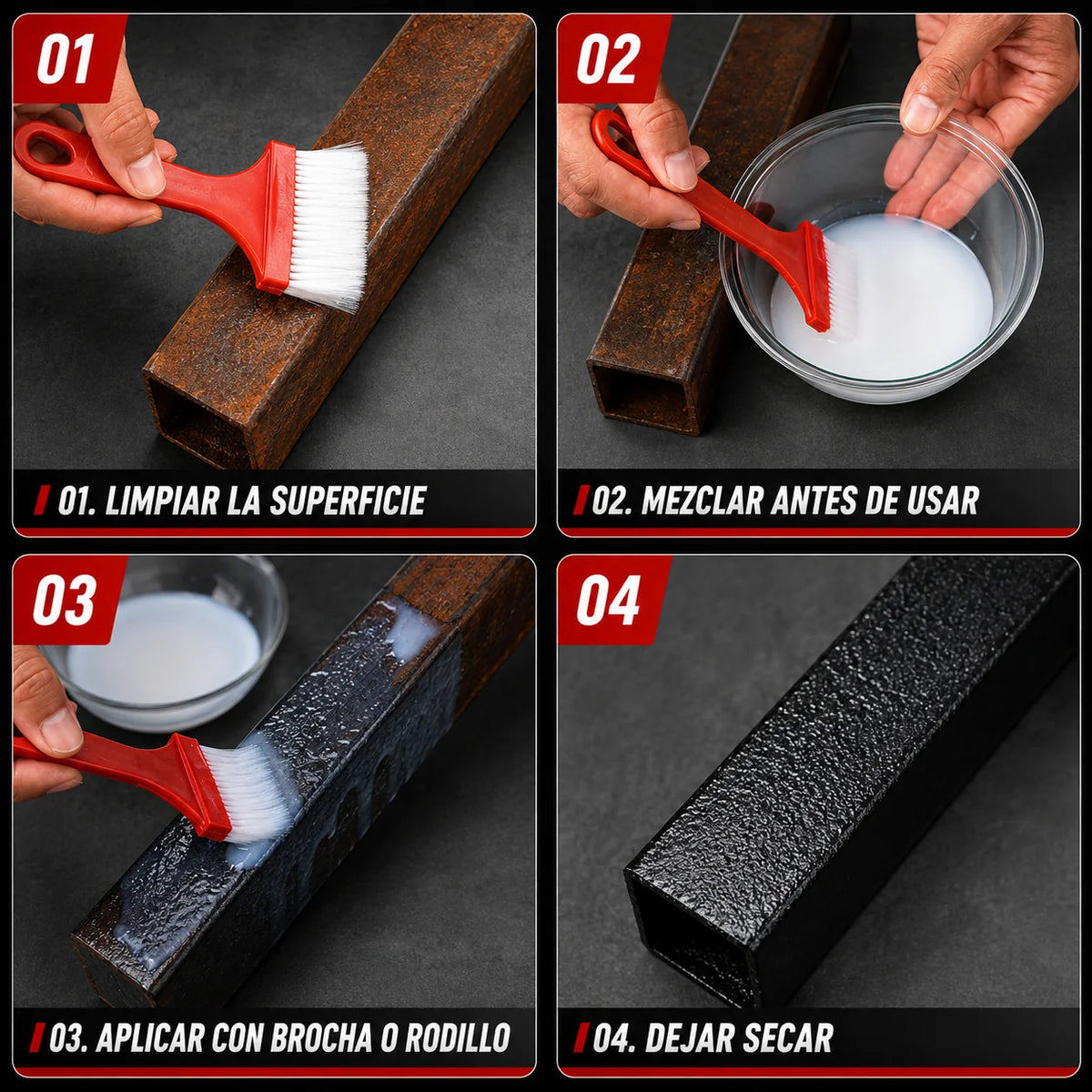 2X1 Convertidor Óxido - Transforma el óxido existente en una capa negra protectora