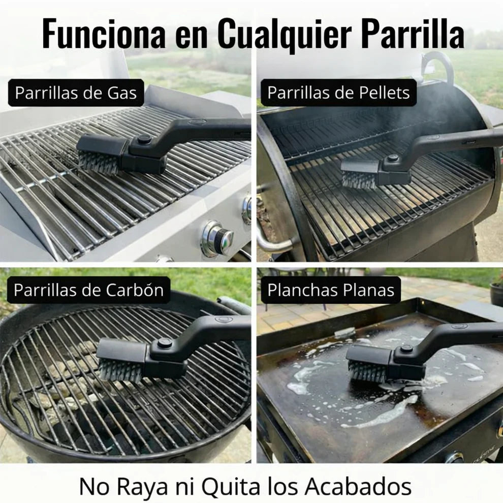 Cepillo limpia parrillas eléctrico